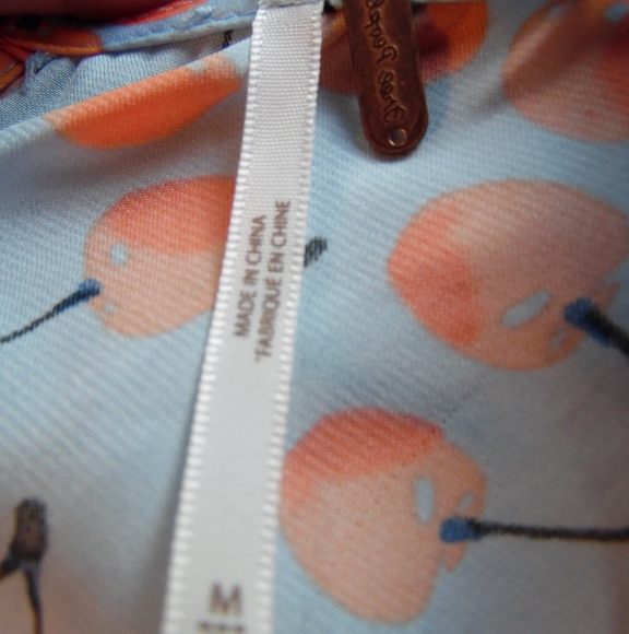 Free People Blue and Orange Blouse - Picture 4 of 12